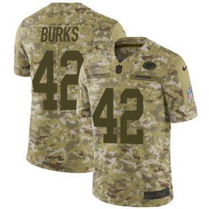 Pretty Stunning Packers #42 Oren Burks Camo Men's Stitched NFL Limited 2018 Salute To Service Jersey