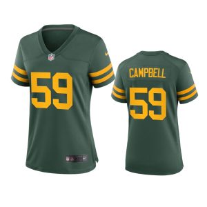 Smart Spectacular Green Bay Packers #59 De'Vondre Campbell Women's Alternate Game Player NFL Jersey Green
