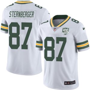 Smart Stunning Charming Packers #87 Jace Sternberger White Men's 100th Season Stitched NFL Vapor Untouchable Limited Jersey