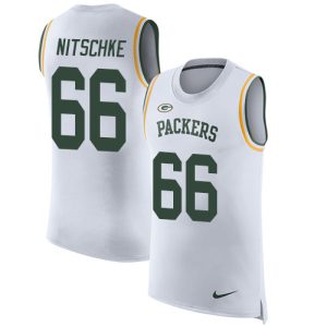 Spectacular Amazing Packers #66 Ray Nitschke White Men's Stitched NFL Limited Rush Tank Top Jersey