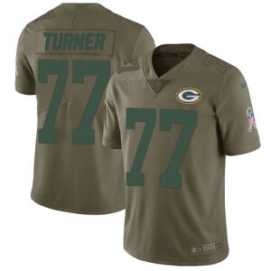 Spectacular Beautiful Superb Packers #77 Billy Turner Olive Men's Stitched NFL Limited 2017 Salute To Service Jersey