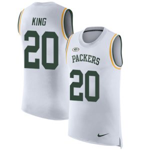 Spectacular Brilliant Packers #20 Kevin King White Men's Stitched NFL Limited Rush Tank Top Jersey