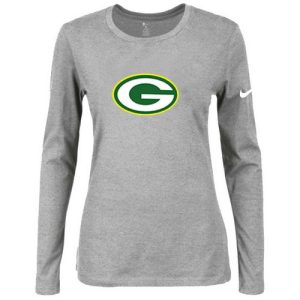 Spectacular Elegant Practical Women's Green Bay Packers Of The City Long Sleeve Tri Blend NFL T Shirt Light Grey