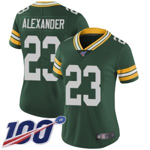 Spectacular Luxurious Awesome Packers #23 Jaire Alexander Green Team Color Women's Stitched NFL 100th Season Vapor Limited Jersey