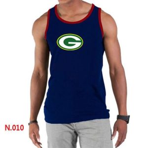 Spectacular Men's NFL Green Bay Packers Sideline Legend Authentic Logo Tank Top Dark Blue_2