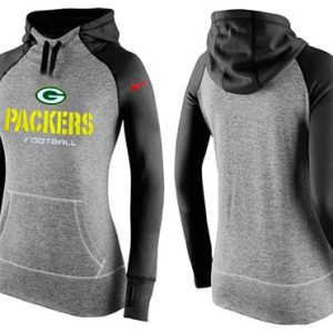 Spectacular Modern Marvelous Women's Green Bay Packers Performance Hoodie Grey & Black