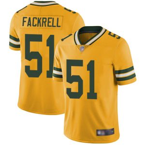 Spectacular Packers #51 Kyler Fackrell Yellow Men's Stitched NFL Limited Rush Jersey