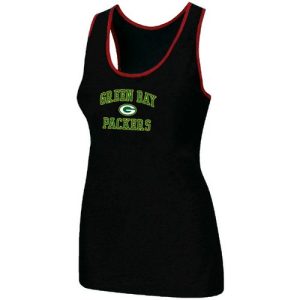 Spectacular Terrific Women's Green Bay Packers Heart & Soul Tri Blend Racerback Stretch Tank Top Black