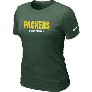 Spectacular Terrific Women's Green Bay Packers Sideline Legend Authentic Font T Shirt Green