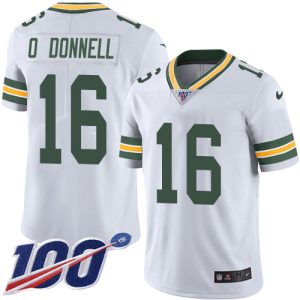 Spectacular Unique Incredible Packers #16 Pat O'Donnell White Men's Stitched NFL 100th Season Vapor Untouchable Limited Jersey