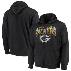 Stunning Green Bay Packers G III Sports by Carl Banks Perfect Season Full Zip Hoodie Charcoal