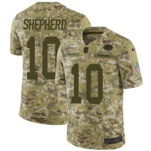Stunning Modern Luxurious Packers #10 Darrius Shepherd Camo Men's Stitched NFL Limited 2018 Salute To Service Jersey