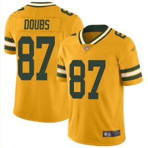Stunning Pretty Packers #87 Romeo Doubs Gold Youth Stitched NFL Limited Inverted Legend Jersey