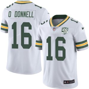Stunning Unique Terrific Packers #16 Pat O'Donnell White Youth 100th Season Stitched NFL Vapor Untouchable Limited Jersey