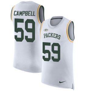 Superb Beautiful Brilliant Packers #59 De'Vondre Campbell White Men's Stitched NFL Limited Rush Tank Top Jersey