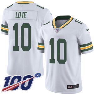 Superb Graceful Outstanding Packers #10 Jordan Love White Youth Stitched NFL 100th Season Vapor Untouchable Limited Jersey