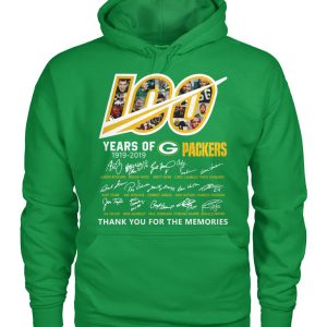 Superb Green Bay Packers 100 Seasons Memories Pullover Hoodie Light Green