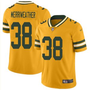 Superb Packers #38 Ellis Merriweather Gold Youth Stitched NFL Limited Inverted Legend Jersey