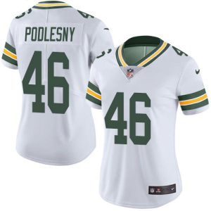 Superb Packers #46 Jack Podlesny White Women's Stitched NFL Vapor Untouchable Limited Jersey