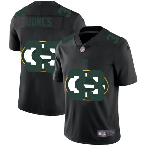 Superb Practical Outstanding Green Bay Packers #33 Aaron Jones Men's Team Logo Dual Overlap Limited NFL Jersey Black