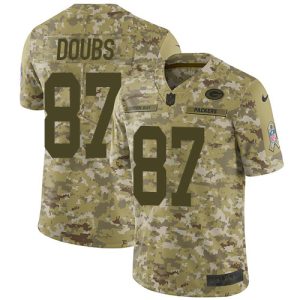 Superb Smart Outstanding Packers #87 Romeo Doubs Camo Men's Stitched NFL Limited 2018 Salute To Service Jersey