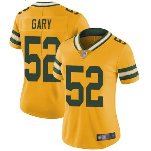 Superb Terrific Trendy Packers #52 Rashan Gary Yellow Women's Stitched NFL Limited Rush Jersey