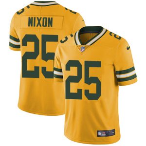 Terrific Amazing Packers #25 Keisean Nixon Yellow Youth Stitched NFL Limited Rush Jersey