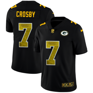 Terrific Beautiful Handy Green Bay Packers #7 Mason Crosby Men's Black Golden Sequin Vapor Limited NFL Jersey