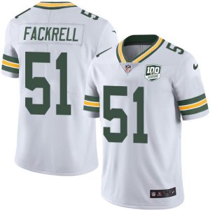 Terrific Charming Brilliant Packers #51 Kyler Fackrell White Men's 100th Season Stitched NFL Vapor Untouchable Limited Jersey