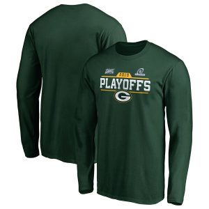 Terrific Elegant Green Bay Packers 2019 NFL Playoffs Bound Chip Shot Long Sleeve T Shirt Green