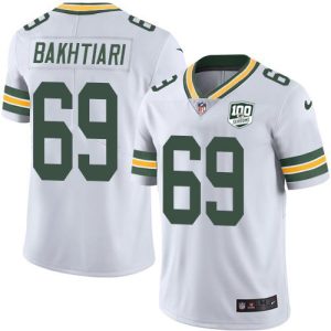 Terrific Exciting Packers #69 David Bakhtiari White Youth 100th Season Stitched NFL Vapor Untouchable Limited Jersey