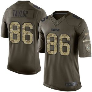Terrific Fabulous Fantastic Packers #86 Malik Taylor Green Men's Stitched NFL Limited 2015 Salute to Service Jersey