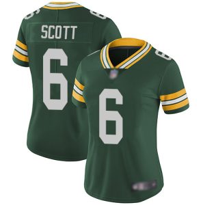 Terrific Handy Exciting Packers #6 JK Scott Green Team Color Women's Stitched NFL Vapor Untouchable Limited Jersey