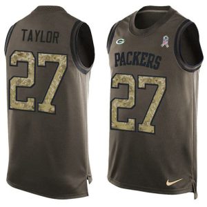 Terrific Packers #27 Patrick Taylor Green Men's Stitched NFL Limited Salute To Service Tank Top Jersey