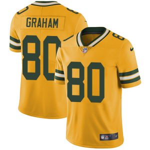 Terrific Packers #80 Jimmy Graham Yellow Men's Stitched NFL Limited Rush Jersey