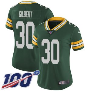 Terrific Perfect Packers #30 Zyon Gilbert Green Team Color Women's Stitched NFL 100th Season Vapor Untouchable Limited Jersey