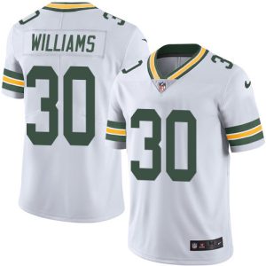 Terrific Practical Packers #30 Jamaal Williams White Men's Stitched NFL Vapor Untouchable Limited Jersey