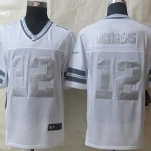 Trendy Amazing Packers #12 Aaron Rodgers White Men's Stitched NFL Limited Platinum Jersey