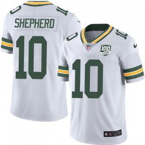 Trendy Charming Packers #10 Darrius Shepherd White Men's 100th Season Stitched NFL Vapor Untouchable Limited Jersey