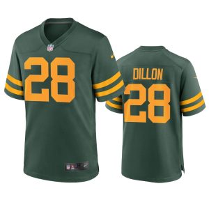Trendy Elegant Green Bay Packers #28 A.J. Dillon Men's Alternate Game Player NFL Jersey Green