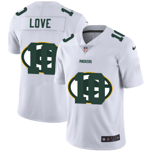 Trendy Exciting Green Bay Packers #10 Jordan Love White Men's Team Logo Dual Overlap Limited NFL Jersey