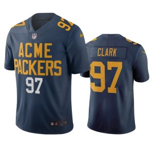 Trendy Green Bay Packers #97 Kenny Clark Navy Vapor Limited City Edition NFL Jersey