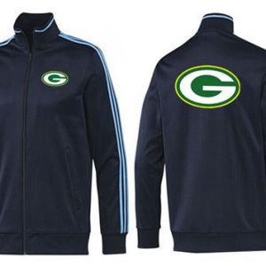 Trendy NFL Green Bay Packers Team Logo Jacket Dark Blue