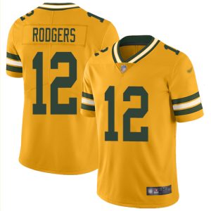 Trendy Packers #12 Aaron Rodgers Gold Youth Stitched NFL Limited Inverted Legend Jersey