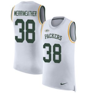 Trendy Packers #38 Ellis Merriweather White Men's Stitched NFL Limited Rush Tank Top Jersey