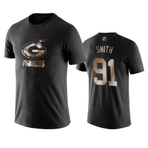 Trendy Packers #91 Preston Smith Black NFL Black Golden 100th Season T Shirts
