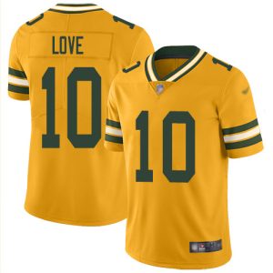Unique Packers #10 Jordan Love Gold Youth Stitched NFL Limited Inverted Legend Jersey