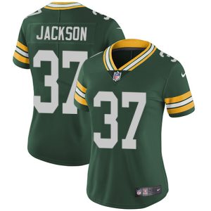 Unique Packers #37 Josh Jackson Green Team Color Women's Stitched NFL Vapor Untouchable Limited Jersey