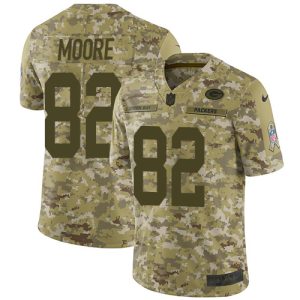 Unique Packers #82 J'Mon Moore Camo Men's Stitched NFL Limited 2018 Salute To Service Jersey