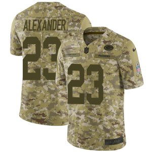 Unique Stunning Packers #23 Jaire Alexander Camo Youth Stitched NFL Limited 2018 Salute to Service Jersey
